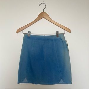 Tulip denim mini skirt